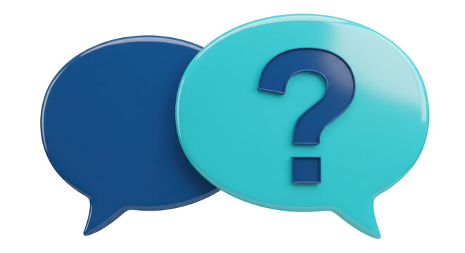 Isolated Speech Balloons with Question Mark