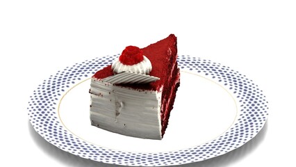red velvet cake in plate