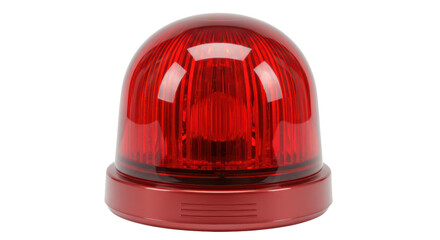 Isolated Red Alert Siren on White Background