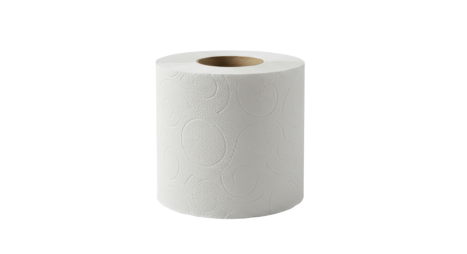 Isolated Toilet Paper Roll