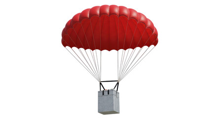 Isolated Parachute with Cargo Box