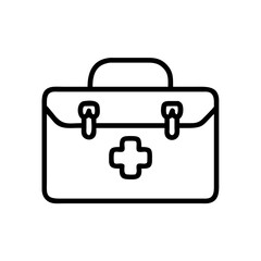 Obraz premium Icon of a doctorchest / first aid kit