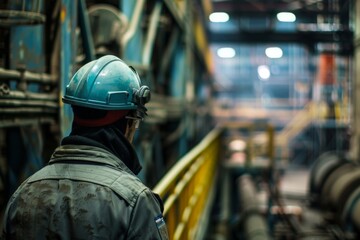 Safety officer performing a thorough safety audit in a factory setting