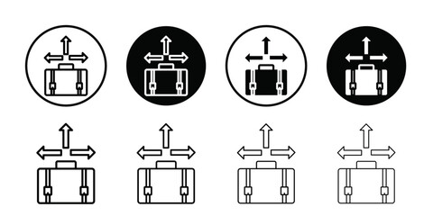 Job opportunity icon Vector flat thin line illustration