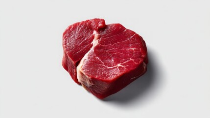 Fototapeta premium Fresh Lean Beef Cut Isolated on Light Background for Culinary Use