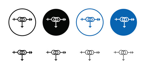 Rainbow LGBT flag icon Vector flat thin line illustration