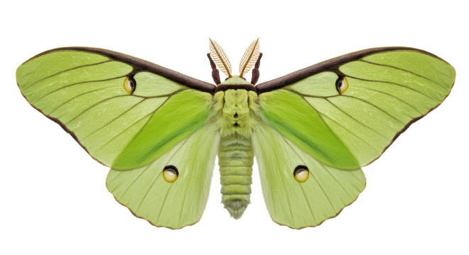 Isolated Luna Moth