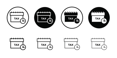 Obraz premium Tax reminder icon Vector flat thin line illustration