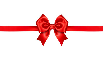 red bow on white background