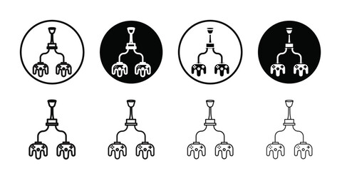 Video game contest icon Vector flat thin line illustration