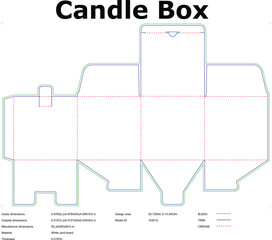 Candle Box Packaging Die Cut Template Cardboard Design For Product Box Creation And Packaging Ideas