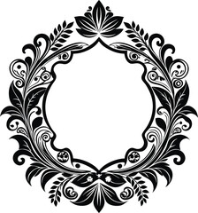 vintage frame with floral ornament