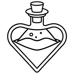 Stylish Love Elixir Bottle Outline