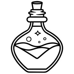 Stylish Love Elixir Bottle Outline