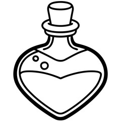 Stylish Love Elixir Bottle Outline