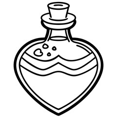 Stylish Love Elixir Bottle Outline