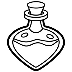 Stylish Love Elixir Bottle Outline