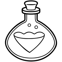 Stylish Love Elixir Bottle Outline