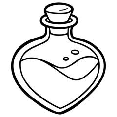 Stylish Love Elixir Bottle Outline