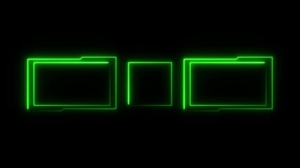 Neon line end screen frame animation for videos. Ideal for YouTube outros, subscribe prompts, video previews, channel branding, and fully editable video template