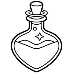 Stylish Love Elixir Bottle Outline