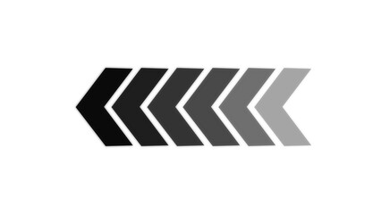 Left direction arrows animation. Arrows animation on black background. loading arrow icon concept animation