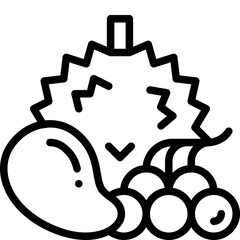 fruit line icon