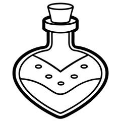 Stylish Love Elixir Bottle Outline