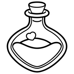 Stylish Love Elixir Bottle Outline