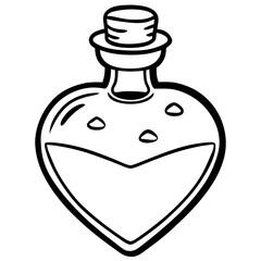 Stylish Love Elixir Bottle Outline