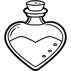 Stylish Love Elixir Bottle Outline