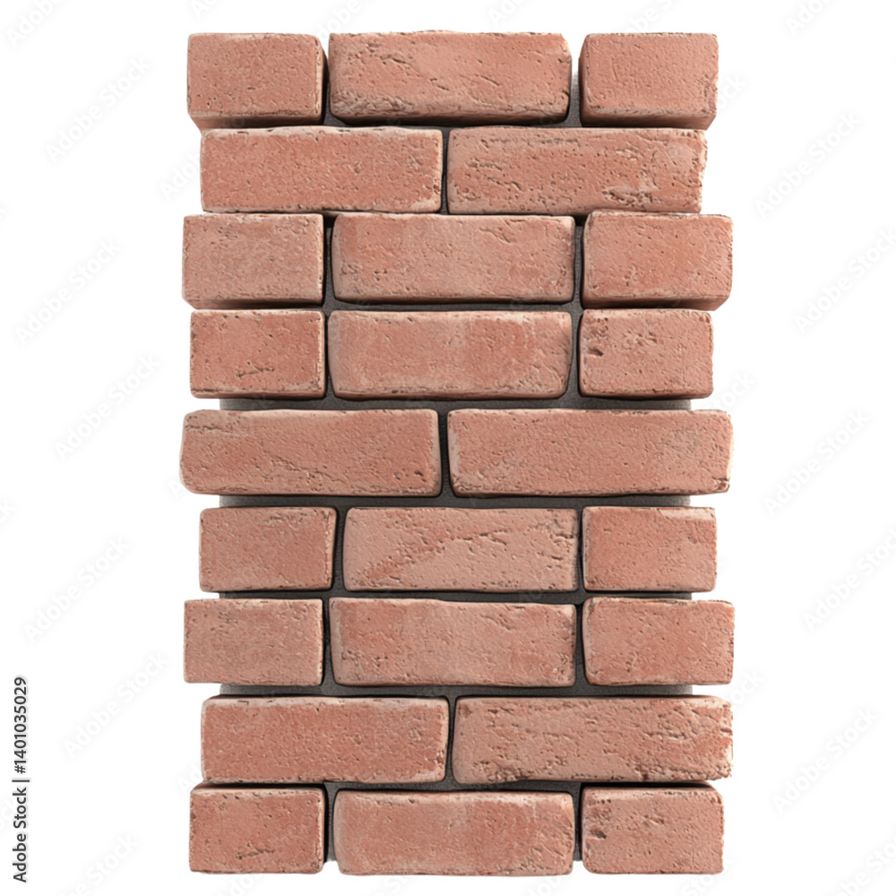 Poster a textured arrangement of red bricks, showcasing a rustic appearance with irregular edges and a mix 