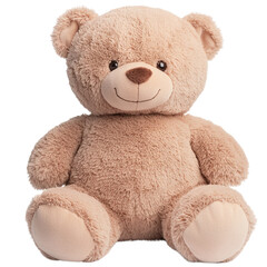 Obraz premium A soft, plush teddy bear with a friendly smile and rounded features, perfect for comfort and companionship.