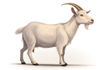 Fototapeta premium goat on a white background