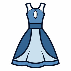 wedding dress vector illustration