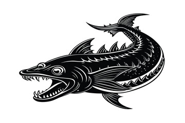 leviathan-vector-illustration-on-white-background 