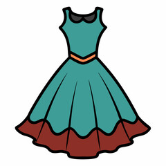 Obraz premium elegant dress isolated on white