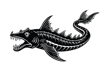 leviathan-vector-illustration-on-white-background 