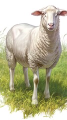 Obraz premium Sheep Portrait in Meadow