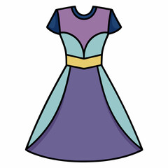 vector illustration of a dress