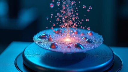 The technological beauty of suspended water droplets