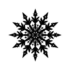 Snowflake Silhouette vector illustration