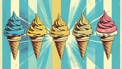 Cool Summer Treats In A Nostalgic Illustration Style