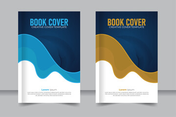 Colorful background creative book cover design, abstract shape stylish Cover books presentation design for your business. 6 inch width 9 inch height size book cover
