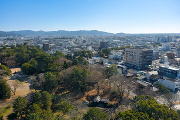 Obraz premium 愛知県豊橋市 豊橋市役所、展望ロビーから見る豊橋の街並み