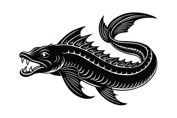 leviathan-vector-illustration-on-white-background