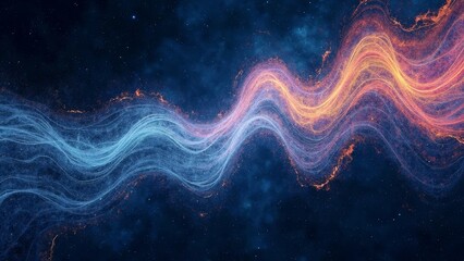 Obraz premium Nebula energy waves