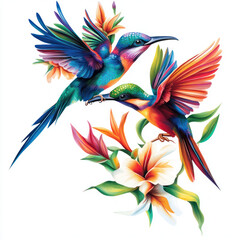 Obraz premium abstract colorful bird