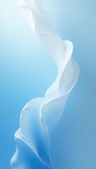 Fototapeta premium Soft gradient swirls on light blue background, clouds, watercolor