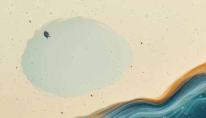 Obraz premium Discovering marine life beach exploration coastal shore digital artwork tranquil waters aerial perspective nature's beauty